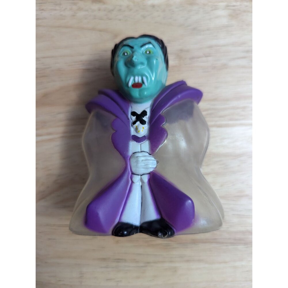Dracula Vampire plastic Bank Vintage Halloween clear purple green unbranded‎ 5"